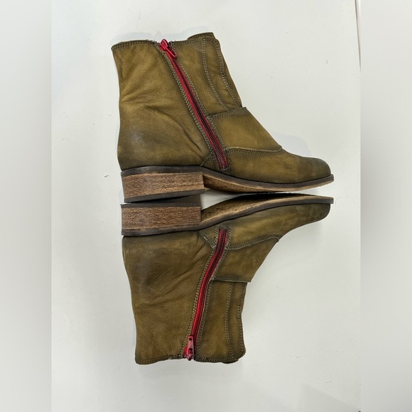 UNITY IN DIVERSITY Olive green LUGANO leather ankle boots size‎ 9.5. - Picture 6 of 9
